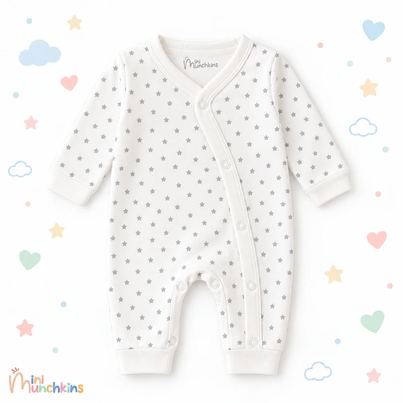 Pelele de estrellas · fotografía del catálogo de Mini Munchkins