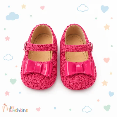 Zapatos rosas con moño