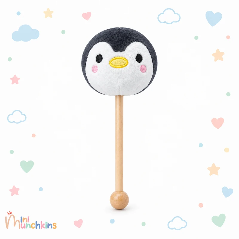 Pingüino con mango · fotografía del catálogo de Mini Munchkins